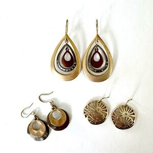 Kenneth Cole Reaction Earrings - 3 Pairs - EUC